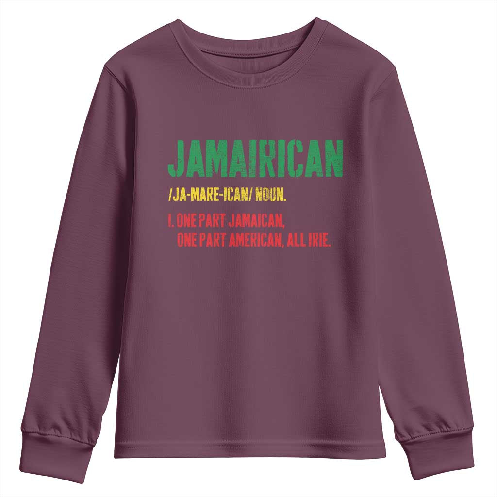 Funny Jamaican American Youth Sweatshirt Retro Jamairican Roots - Wonder Print Shop