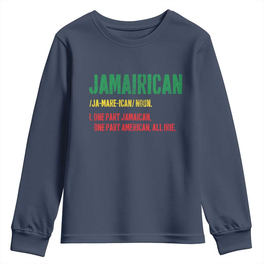 Funny Jamaican American Youth Sweatshirt Retro Jamairican Roots - Wonder Print Shop