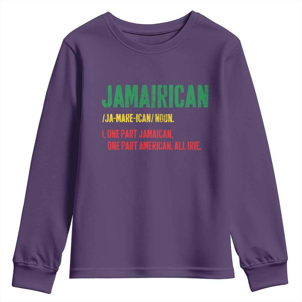 Funny Jamaican American Youth Sweatshirt Retro Jamairican Roots - Wonder Print Shop