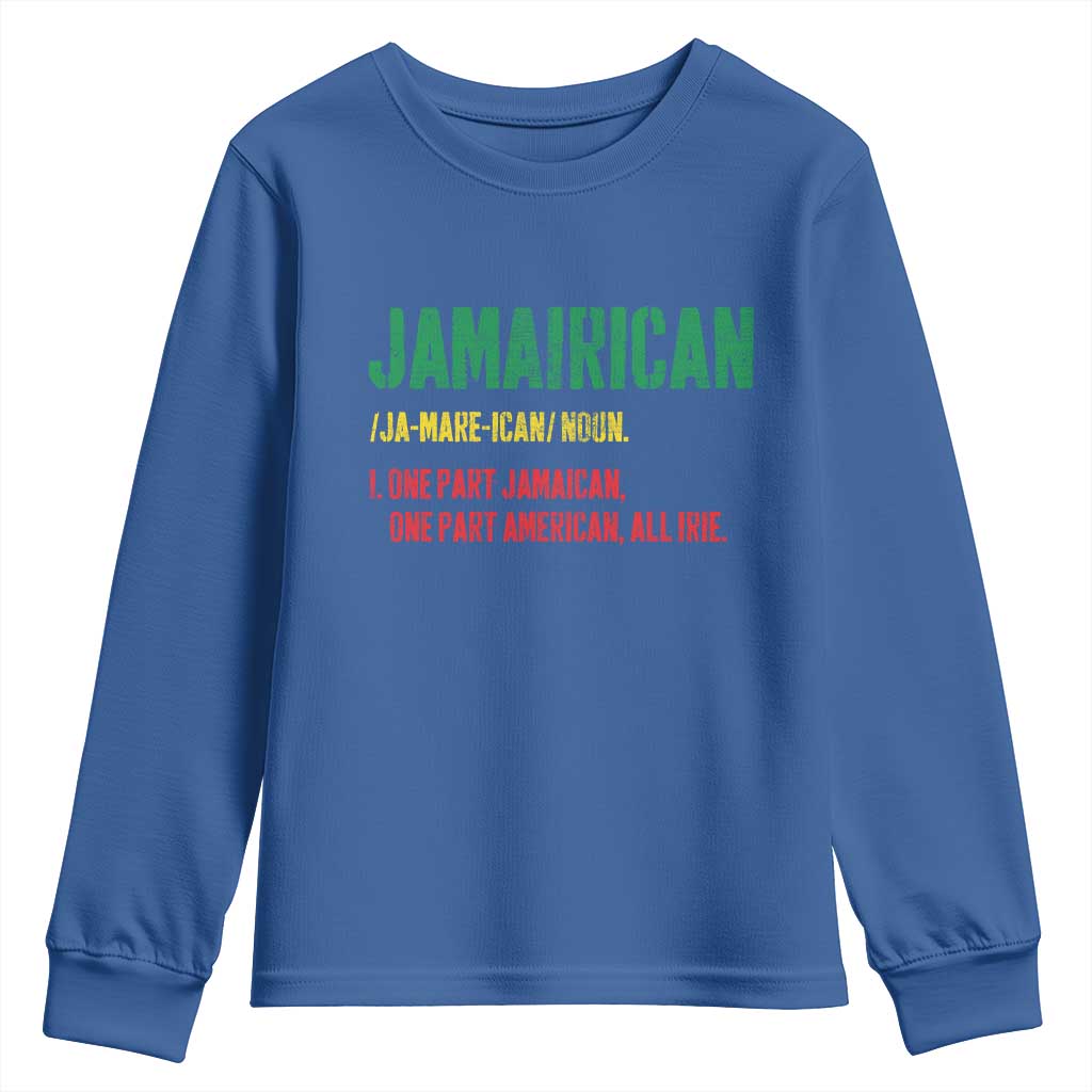 Funny Jamaican American Youth Sweatshirt Retro Jamairican Roots - Wonder Print Shop