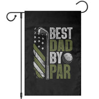 Best Dad By Par Garden Flag Dad Golf Fathers Day Gift American Flag