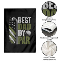 Best Dad By Par Garden Flag Dad Golf Fathers Day Gift American Flag
