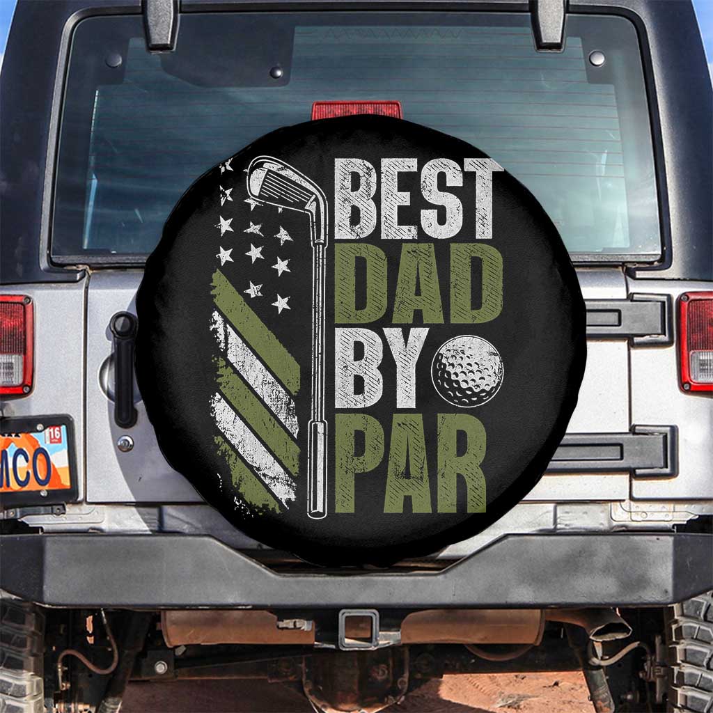 Best Dad By Par Spare Tire Cover Dad Golf Fathers Day Gift American Flag