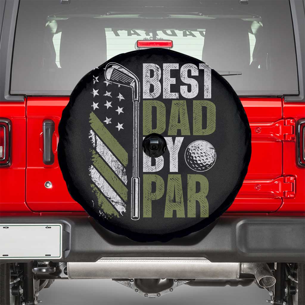 Best Dad By Par Spare Tire Cover Dad Golf Fathers Day Gift American Flag