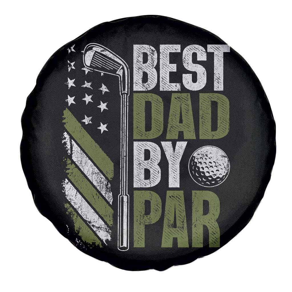 Best Dad By Par Spare Tire Cover Dad Golf Fathers Day Gift American Flag