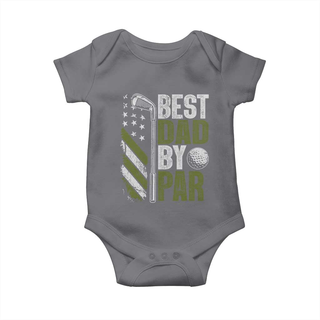 Best Dad By Par Baby Onesie Dad Golf Fathers Day Gift American Flag