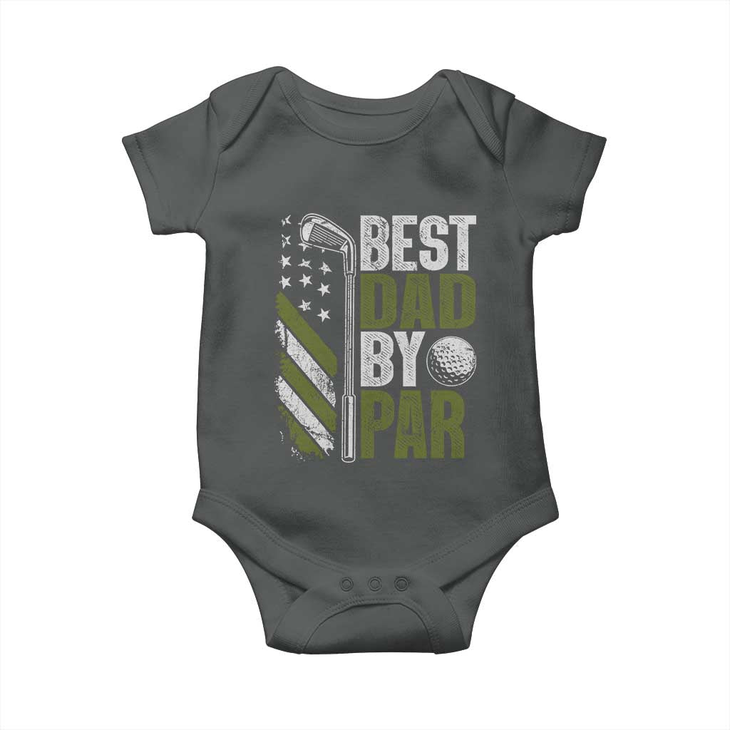 Best Dad By Par Baby Onesie Dad Golf Fathers Day Gift American Flag