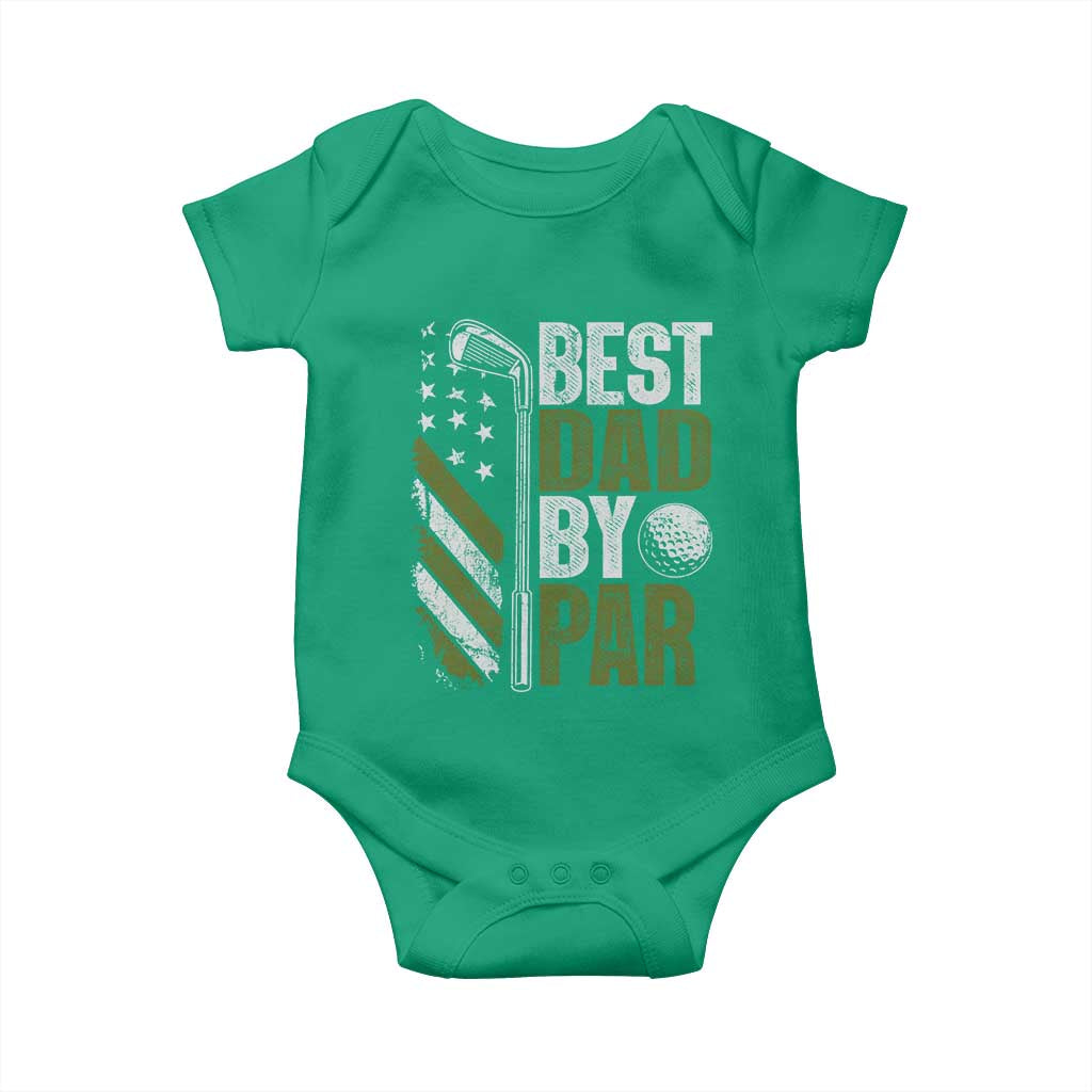 Best Dad By Par Baby Onesie Dad Golf Fathers Day Gift American Flag