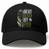 Best Dad By Par Baseball Cap Dad Golf Fathers Day Gift American Flag