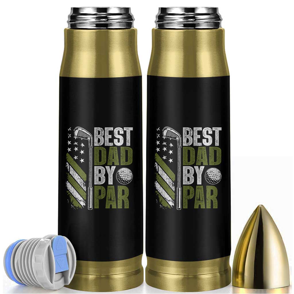 Best Dad By Par Bullet Tumbler Dad Golf Fathers Day Gift American Flag