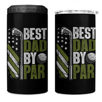 Best Dad By Par 4 in 1 Can Cooler Tumbler Dad Golf Fathers Day Gift American Flag