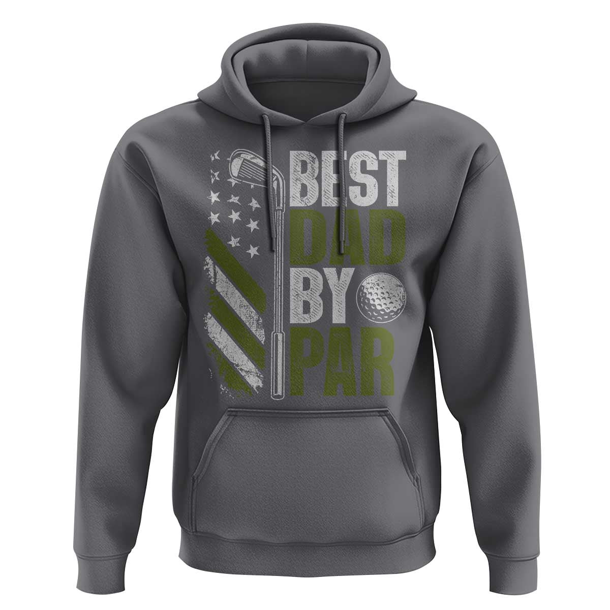 Best Dad By Par Hoodie Dad Golf Fathers Day Gift American Flag