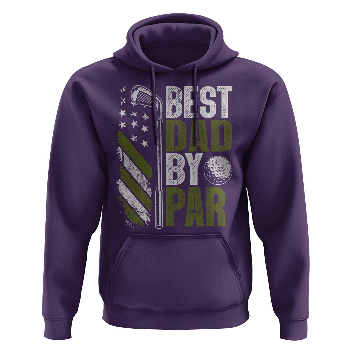 Best Dad By Par Hoodie Dad Golf Fathers Day Gift American Flag