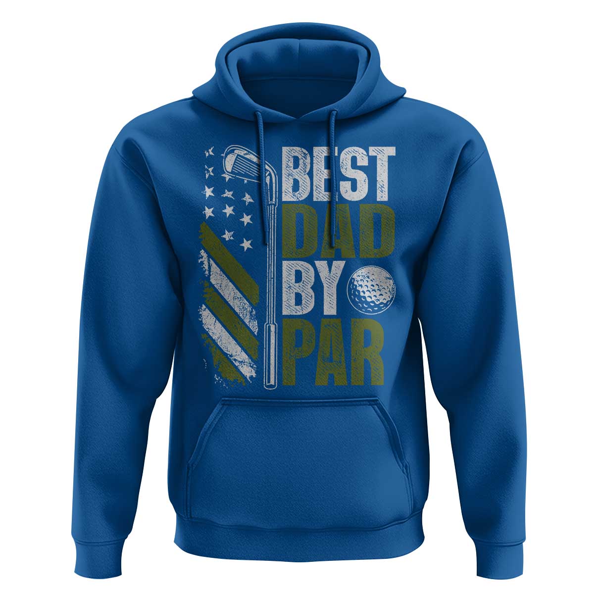 Best Dad By Par Hoodie Dad Golf Fathers Day Gift American Flag