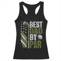Best Dad By Par Racerback Tank Top Dad Golf Fathers Day Gift American Flag