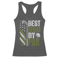 Best Dad By Par Racerback Tank Top Dad Golf Fathers Day Gift American Flag