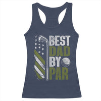 Best Dad By Par Racerback Tank Top Dad Golf Fathers Day Gift American Flag
