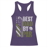 Best Dad By Par Racerback Tank Top Dad Golf Fathers Day Gift American Flag