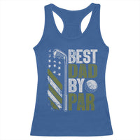 Best Dad By Par Racerback Tank Top Dad Golf Fathers Day Gift American Flag