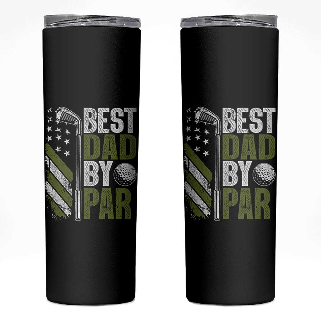 Best Dad By Par Skinny Tumbler Dad Golf Fathers Day Gift American Flag