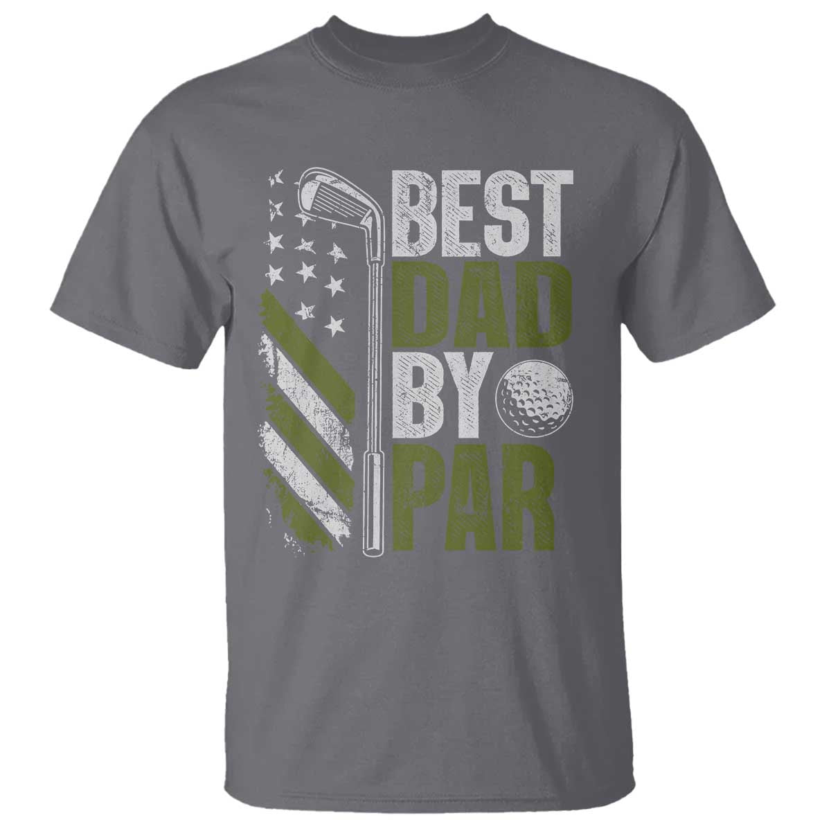 Best Dad By Par T Shirt Dad Golf Fathers Day Gift American Flag