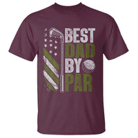 Best Dad By Par T Shirt Dad Golf Fathers Day Gift American Flag