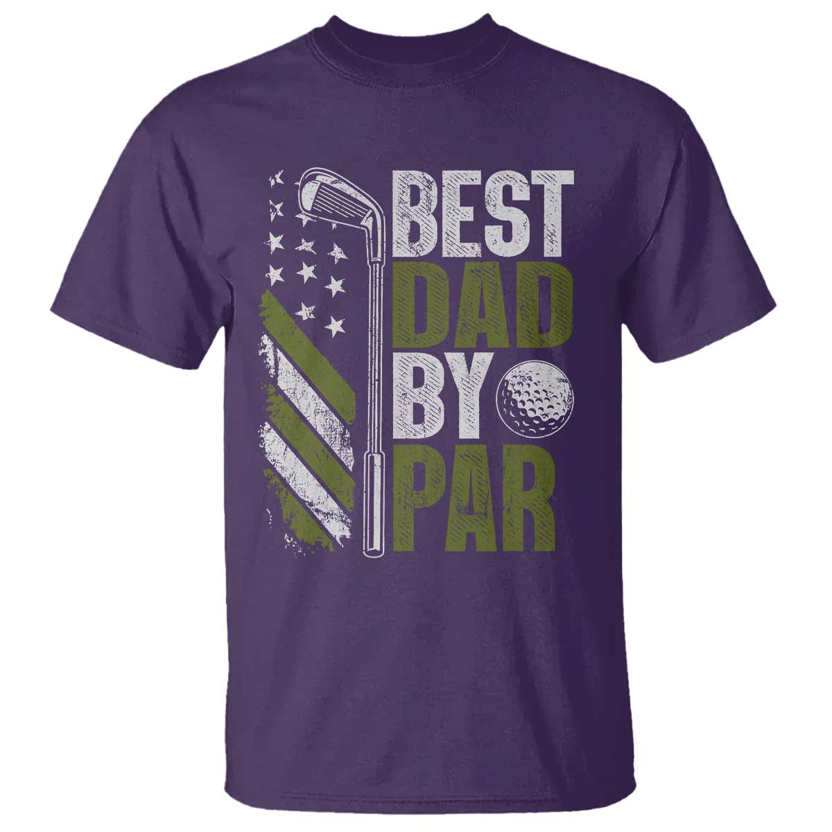 Best Dad By Par T Shirt Dad Golf Fathers Day Gift American Flag