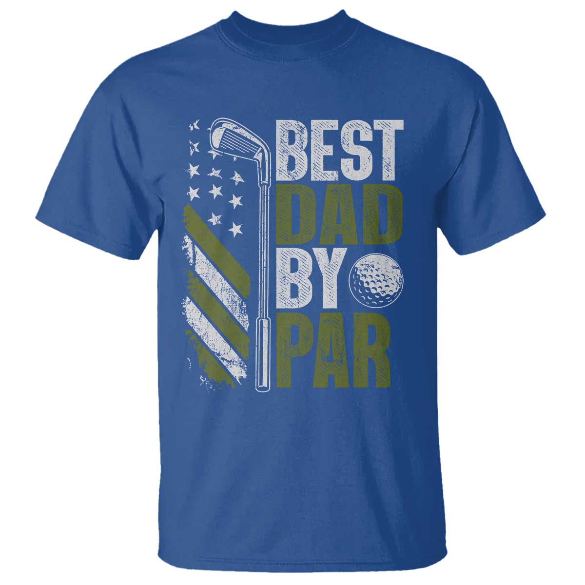 Best Dad By Par T Shirt Dad Golf Fathers Day Gift American Flag