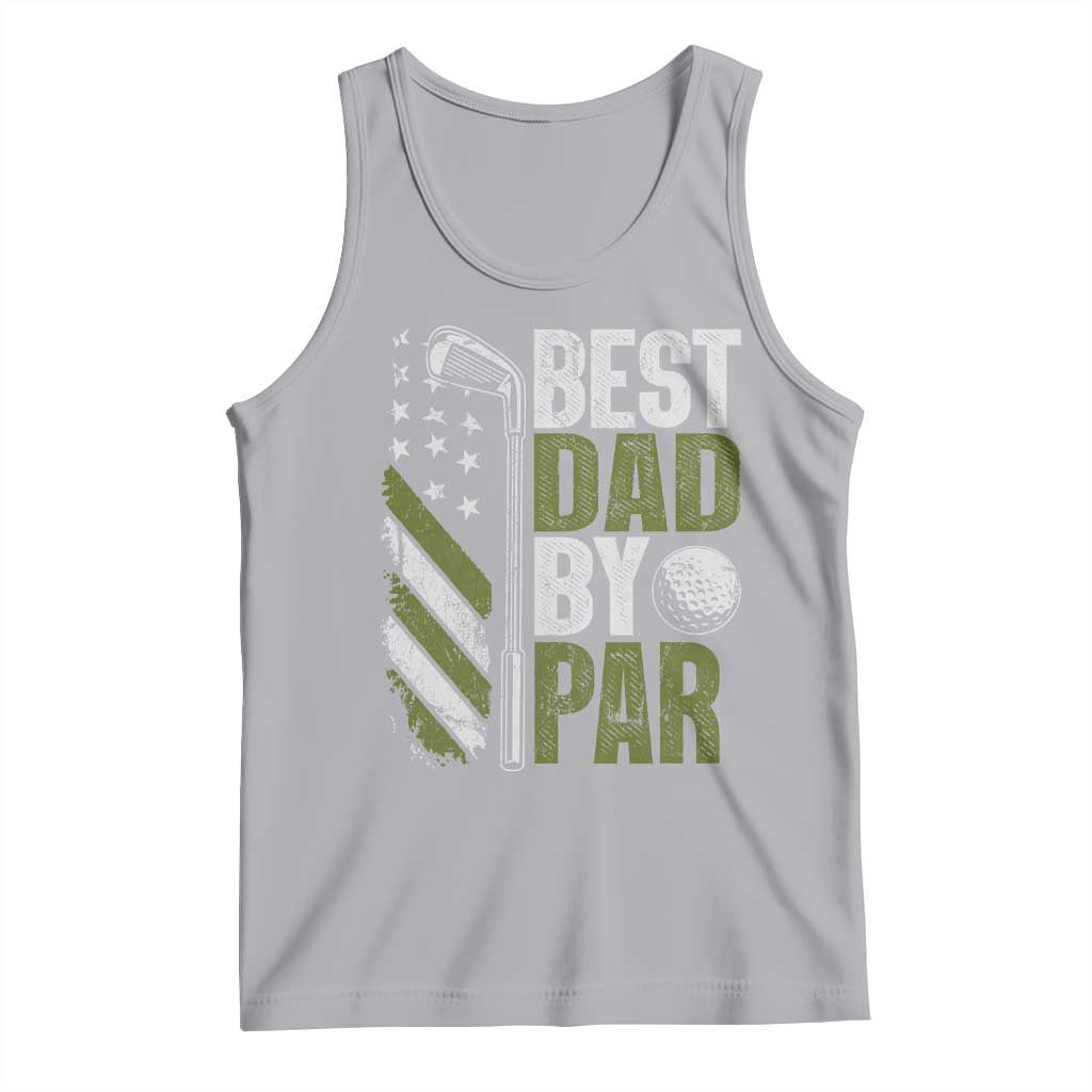 Best Dad By Par Tank Top Dad Golf Fathers Day Gift American Flag