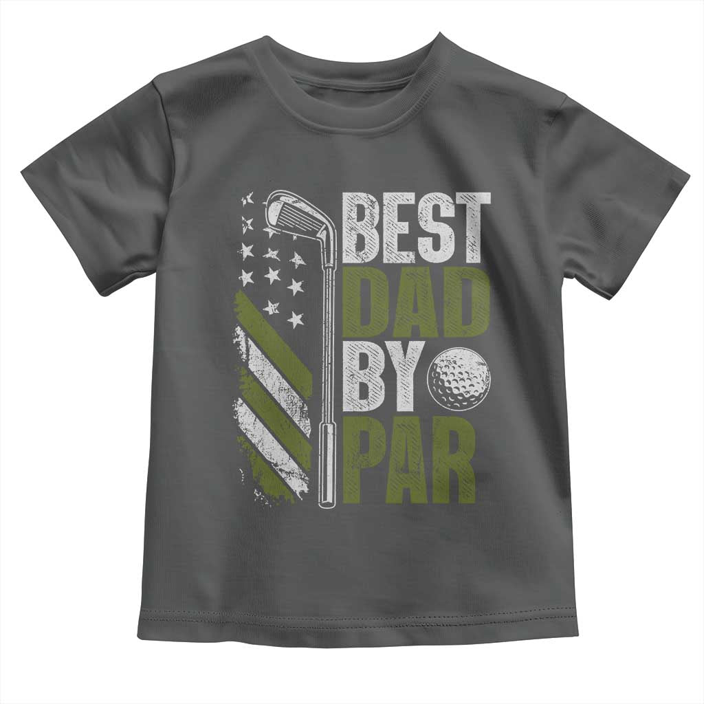 Best Dad By Par Toddler T Shirt Dad Golf Fathers Day Gift American Flag