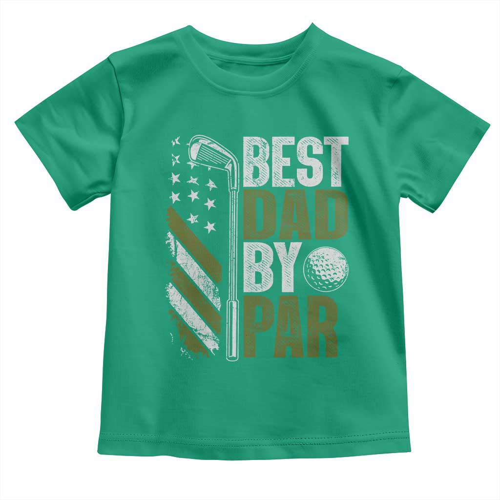 Best Dad By Par Toddler T Shirt Dad Golf Fathers Day Gift American Flag