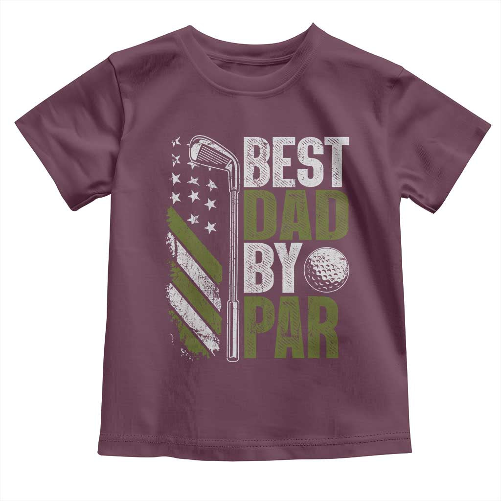 Best Dad By Par Toddler T Shirt Dad Golf Fathers Day Gift American Flag