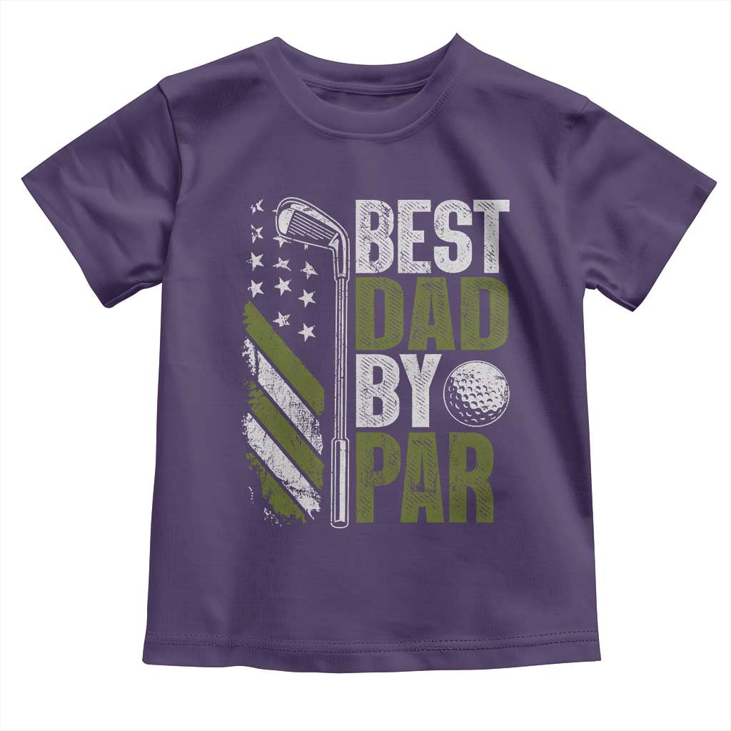Best Dad By Par Toddler T Shirt Dad Golf Fathers Day Gift American Flag