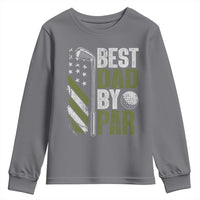 Best Dad By Par Youth Sweatshirt Dad Golf Fathers Day Gift American Flag