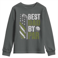 Best Dad By Par Youth Sweatshirt Dad Golf Fathers Day Gift American Flag