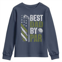 Best Dad By Par Youth Sweatshirt Dad Golf Fathers Day Gift American Flag