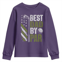 Best Dad By Par Youth Sweatshirt Dad Golf Fathers Day Gift American Flag