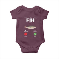 Fih Calling Remind me Message Decline Accept Baby Onesie Phone Call Fish - Wonder Print Shop