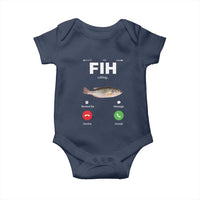 Fih Calling Remind me Message Decline Accept Baby Onesie Phone Call Fish - Wonder Print Shop
