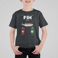 Fih Calling Remind me Message Decline Accept T Shirt For Kid Phone Call Fish - Wonder Print Shop