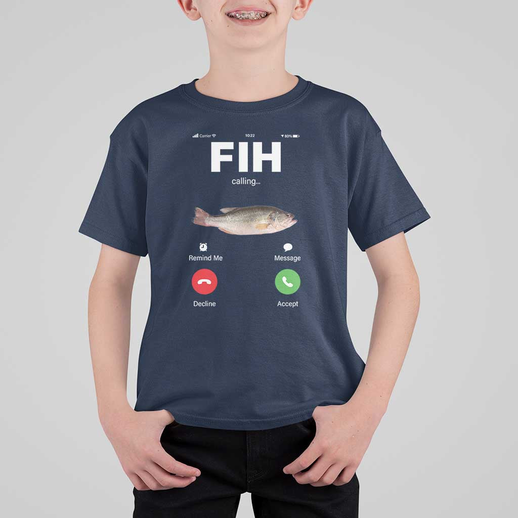 Fih Calling Remind me Message Decline Accept T Shirt For Kid Phone Call Fish - Wonder Print Shop