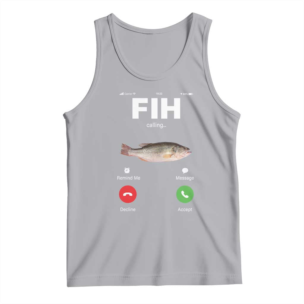 Fih Calling Remind me Message Decline Accept Tank Top Phone Call Fish - Wonder Print Shop