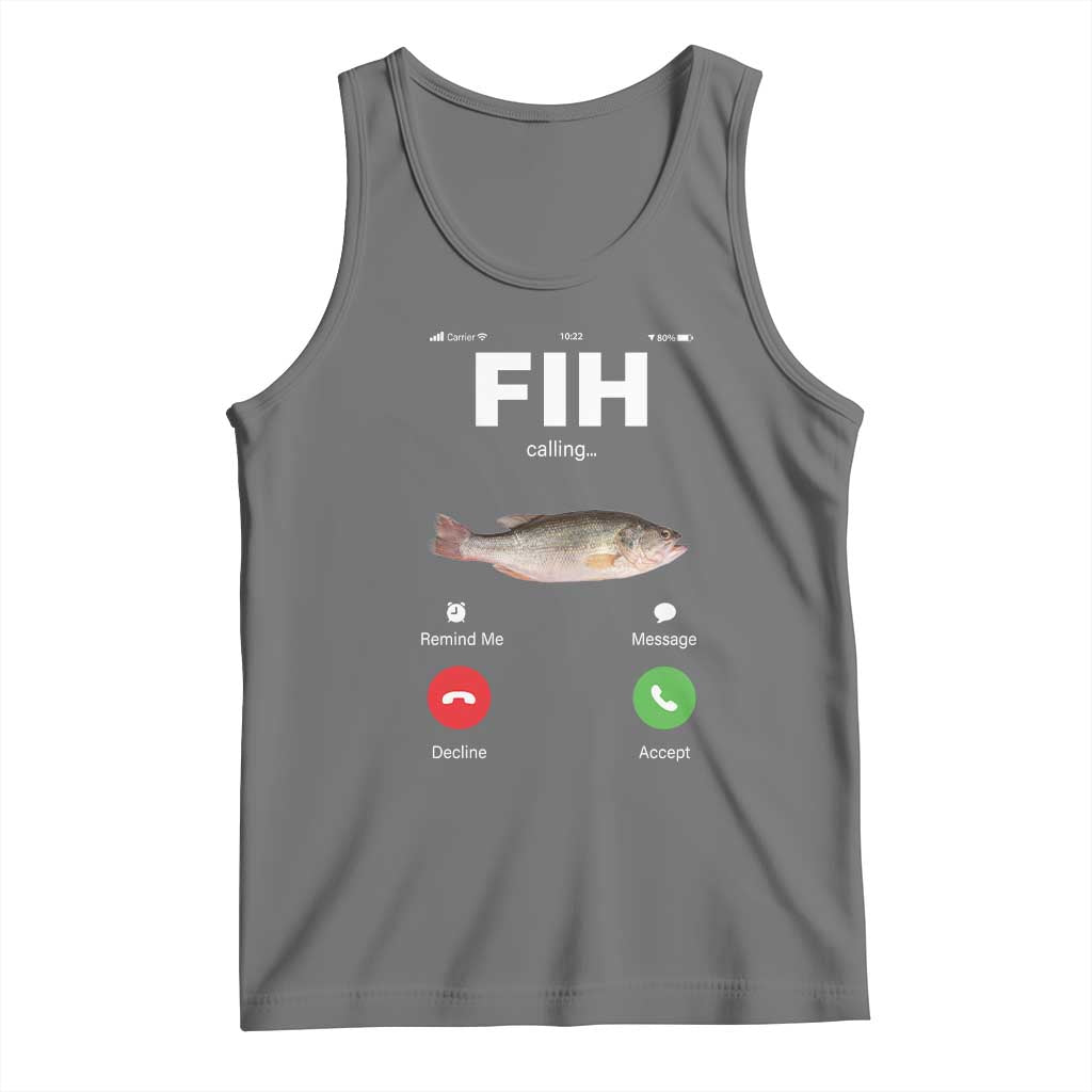 Fih Calling Remind me Message Decline Accept Tank Top Phone Call Fish - Wonder Print Shop