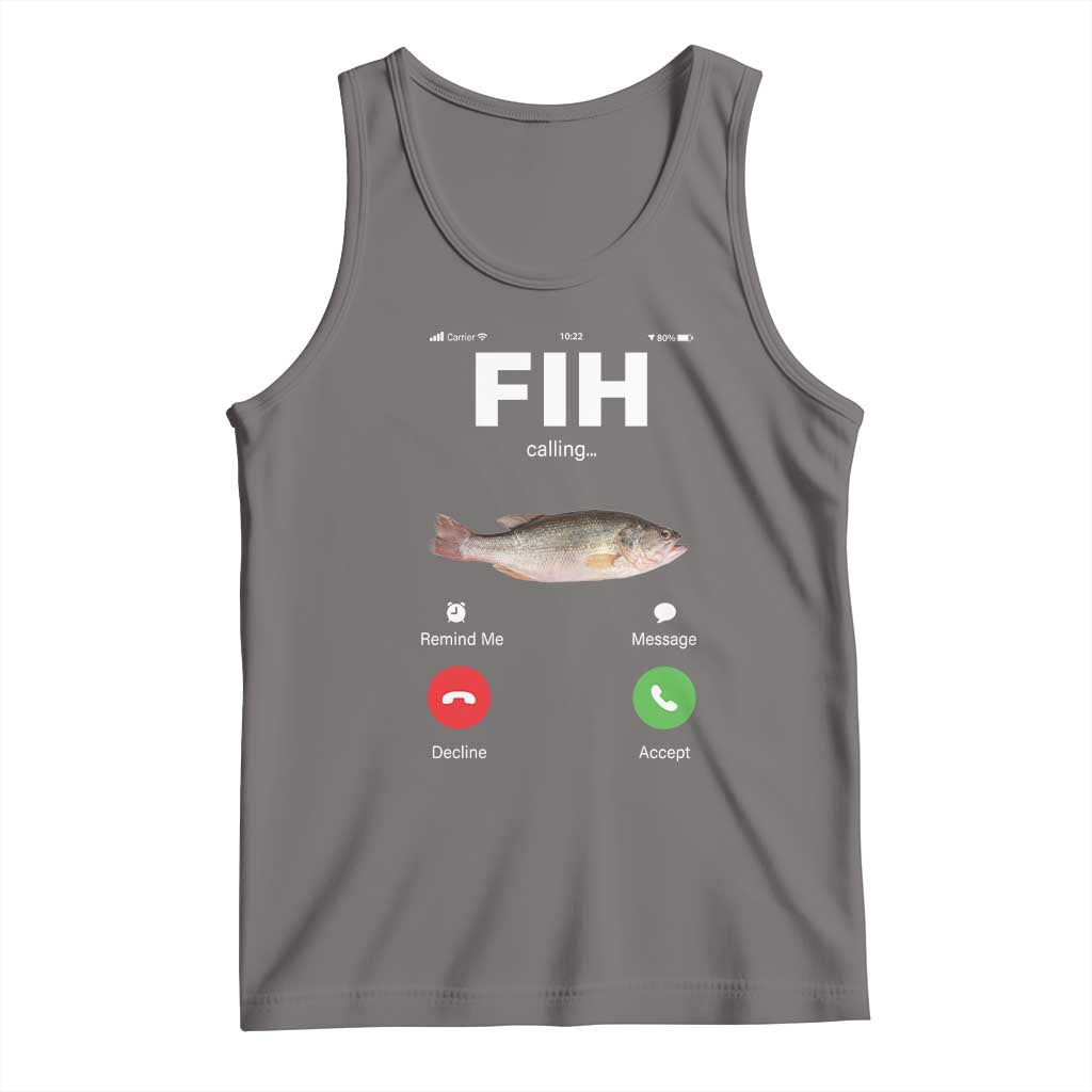 Fih Calling Remind me Message Decline Accept Tank Top Phone Call Fish - Wonder Print Shop