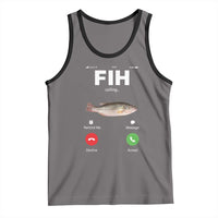 Fih Calling Remind me Message Decline Accept Tank Top Phone Call Fish - Wonder Print Shop