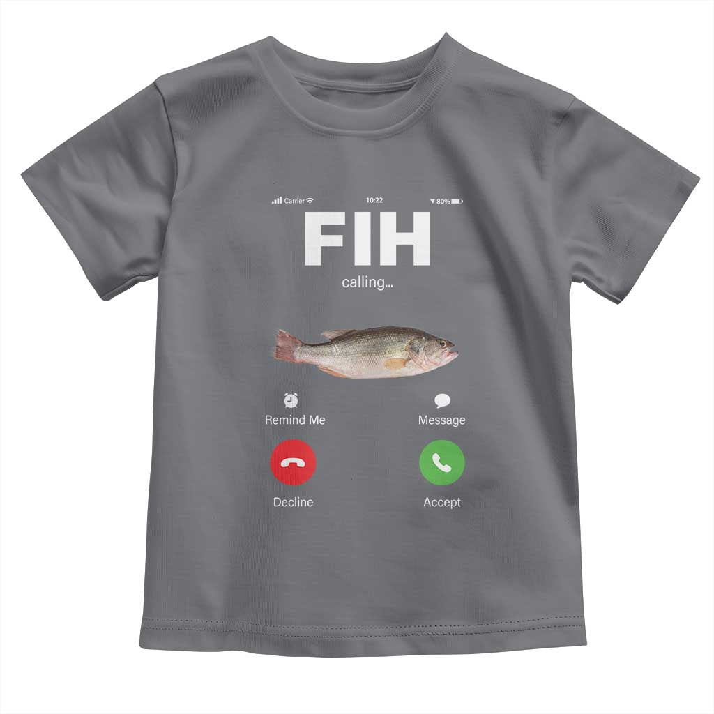 Fih Calling Remind me Message Decline Accept Toddler T Shirt Phone Call Fish - Wonder Print Shop
