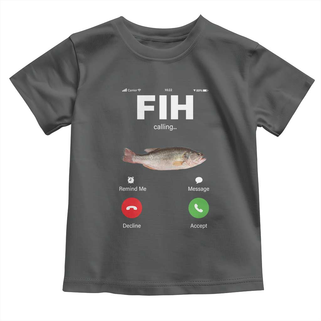 Fih Calling Remind me Message Decline Accept Toddler T Shirt Phone Call Fish - Wonder Print Shop