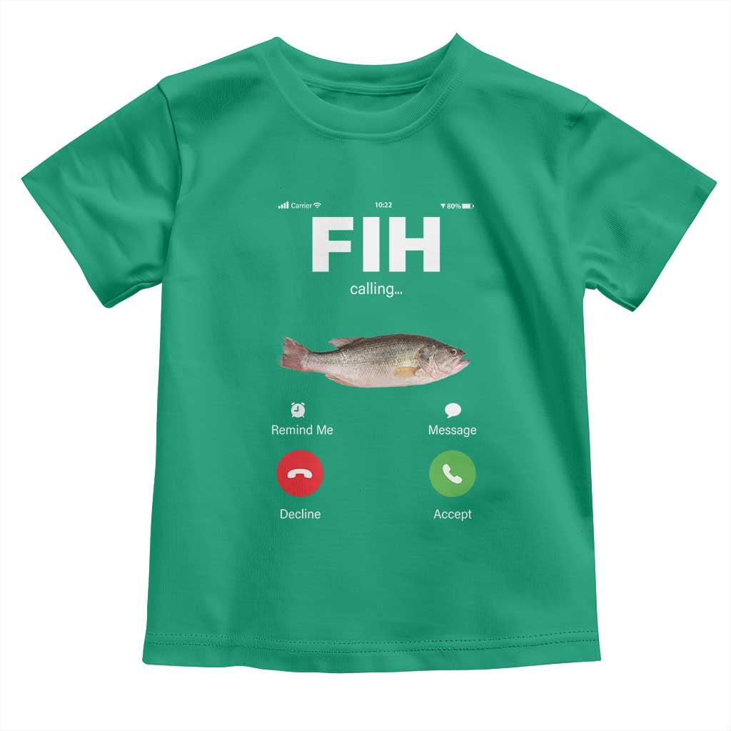 Fih Calling Remind me Message Decline Accept Toddler T Shirt Phone Call Fish - Wonder Print Shop