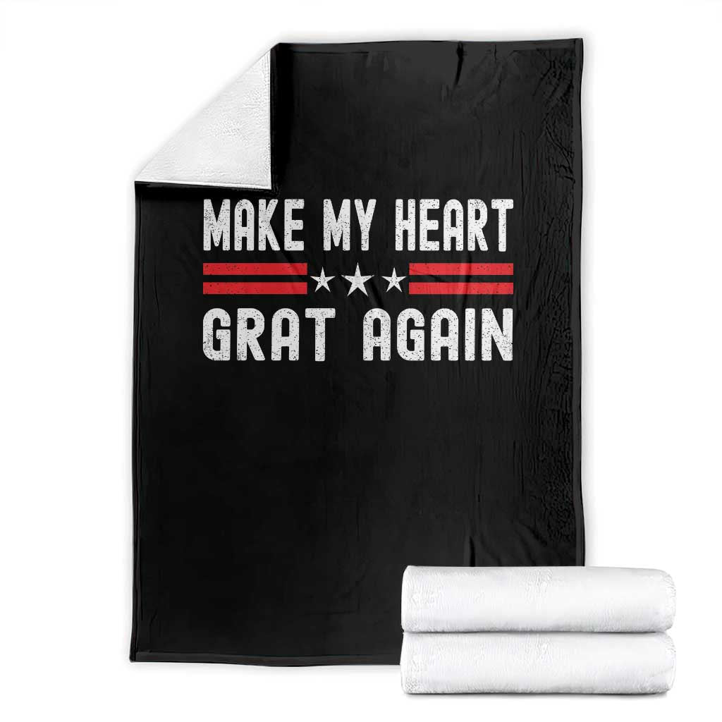 Funny Open Heart Surgery Recovery Throw Blanket Make My Heart Great Again - Wonder Print Shop