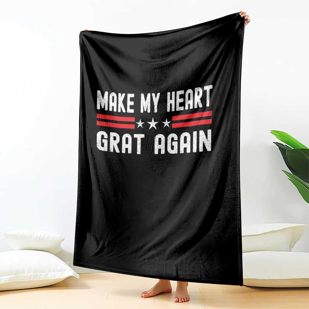 Funny Open Heart Surgery Recovery Throw Blanket Make My Heart Great Again - Wonder Print Shop